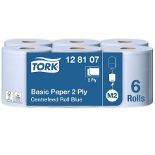 TORK Multipurpose Wiping Paper Towels Suitable for M2 Centrefeed System Big Dispensers, Blue, 6 x 150 m