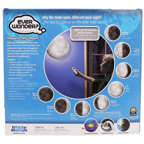 Basic Fun! 05102 Uncle Milton 18025 Ever Wonder Moon In My Room Light, Multicolour 1