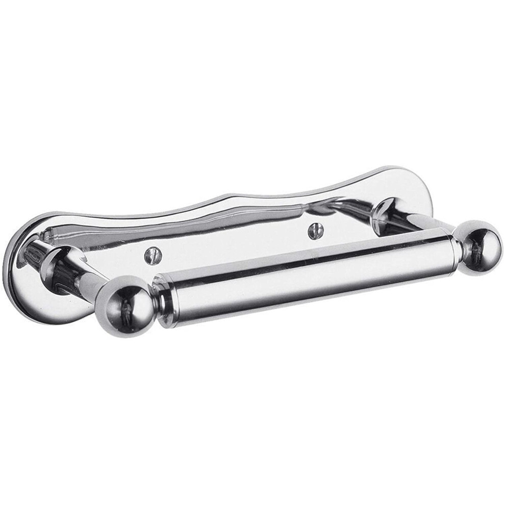 Old London Chrome Hudson Reed LH301 ? Traditional Bathroom Accessory Closed Toilet Roll Holder, 45mm x 190mm x 78mm