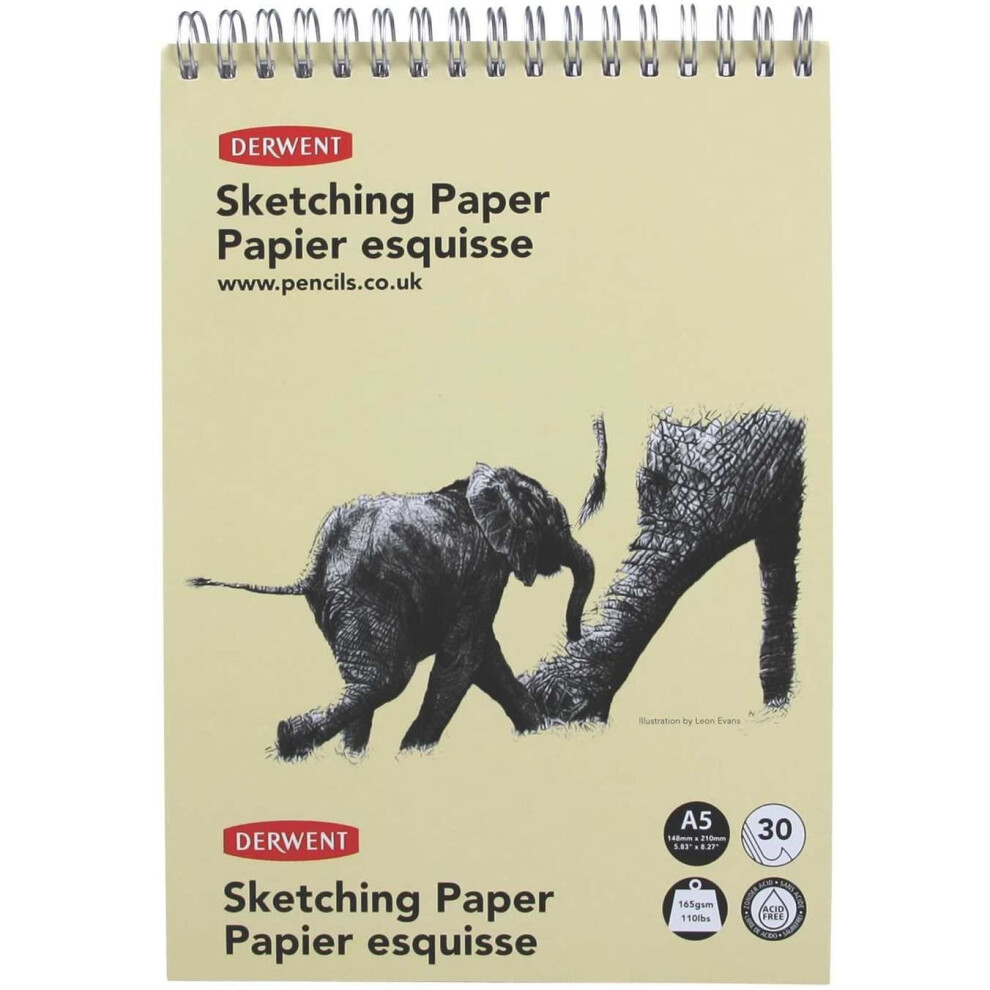 Derwent A5 Portrait Sketch Pad - 30 Sheets