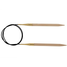KnitPro Basix Birch: Knitting Pins: Circular: Fixed: 40cm x 2.50mm, Birchwood, Multi-Colour, 2.5mm