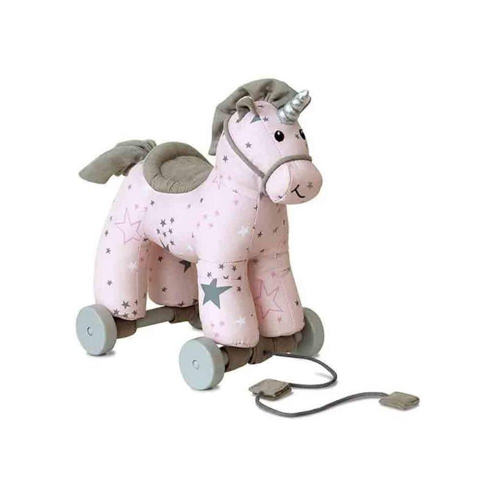 Katies Playpen - Babest Buys Pink/Grey Little Bird Told Me Celeste Unicorn Pull Along