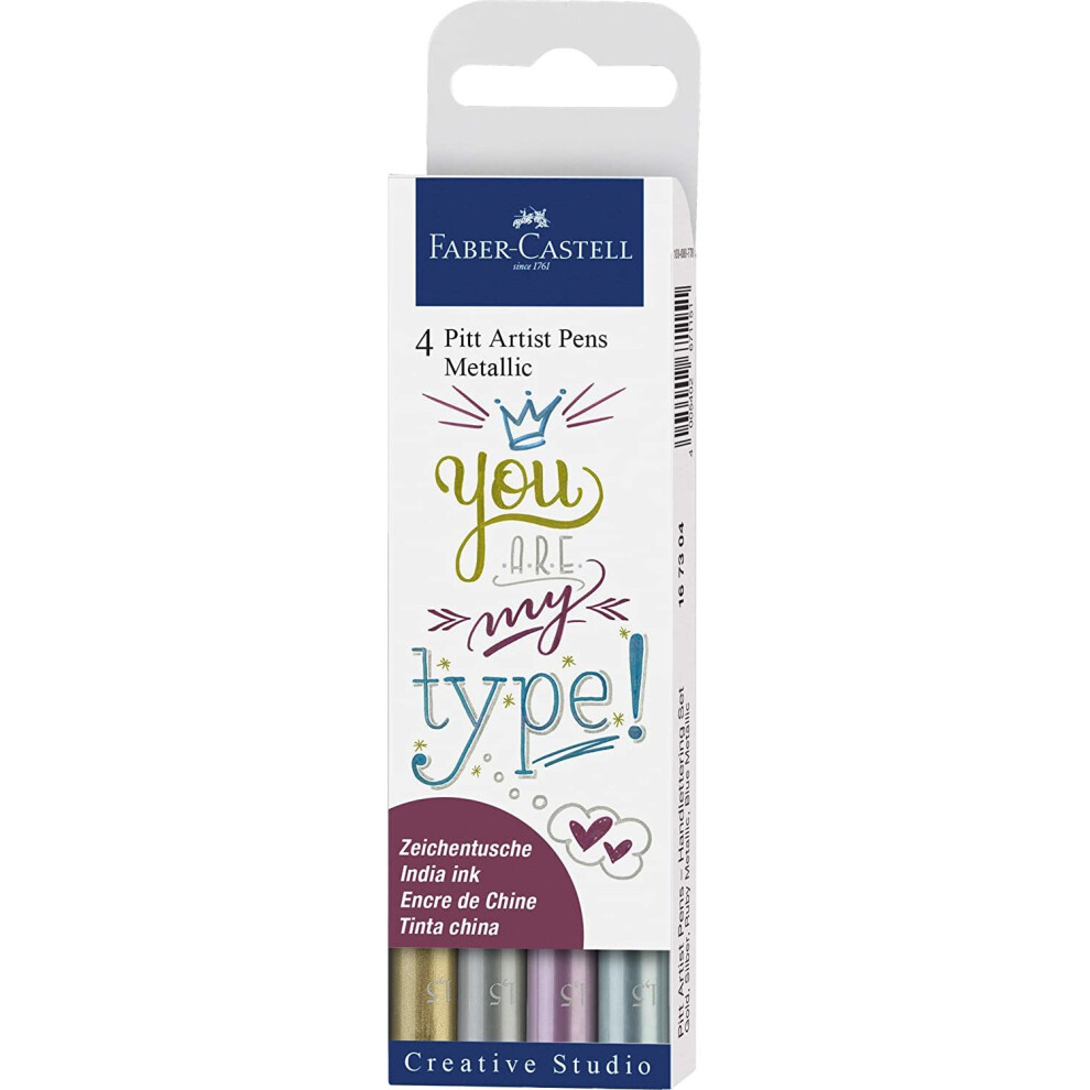 Faber-Castell Pitt Pen Metallic Wallet (Pack of 4)