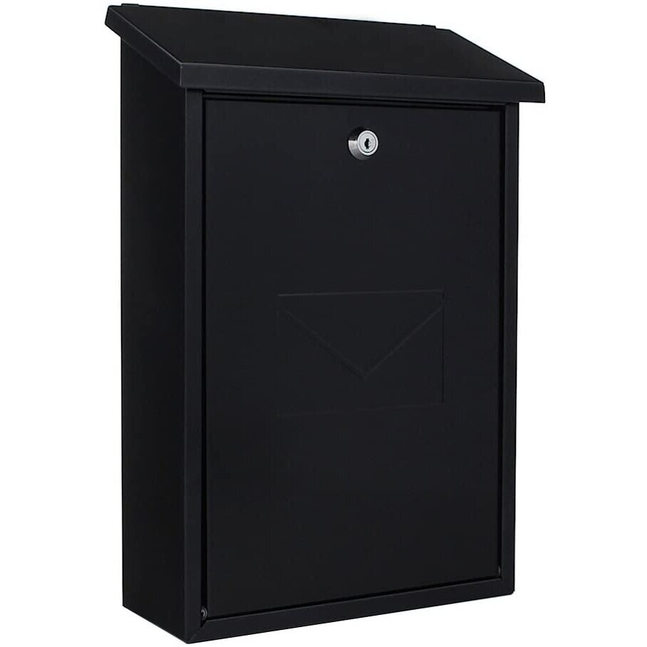 Rottner Parma Top-loading Steel Post Box In Anthracite Wall-mounted 