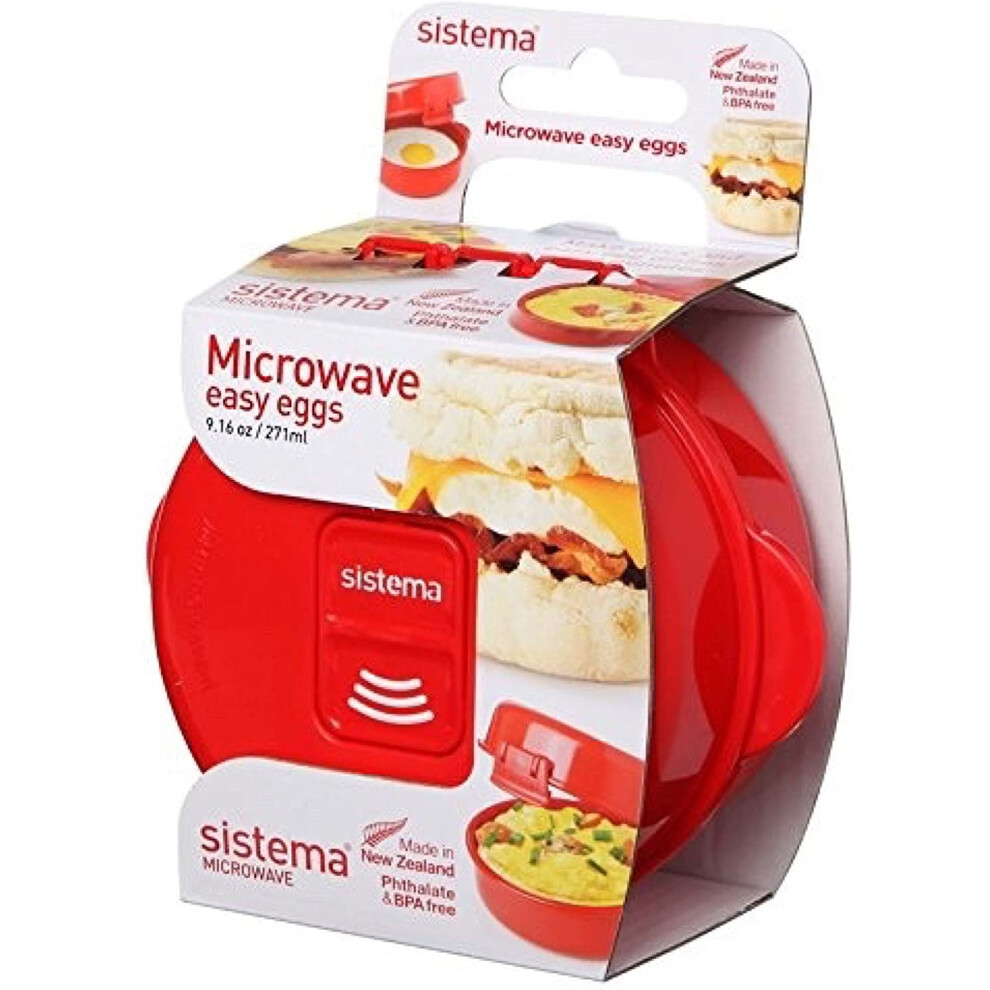 Sistema Microwave Egg Cooker Easy Eggs, 271 Ml - Red