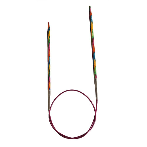 KnitPro 80 cm x 8 mm Symfonie Fixed Circular Needles, Multi-Color
