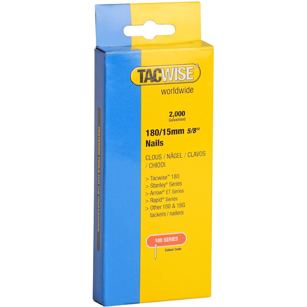 Tacwise 180/15Mm 18G Nails For Nail Gun(2000) 5054480047609