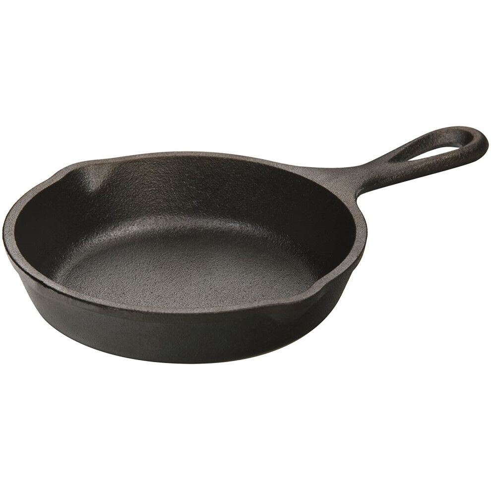 Lodge 12.7 Cm / 5 Inch Heat-Treated Pre-Seasoned Cast Iron Mini Round Skillet/Frying Pan, H5ms,Black