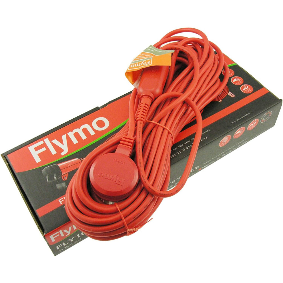 Flymo FLY102 15 m Replacement Cable to Suit Some Flymo Electric Lawnmowers - Orange