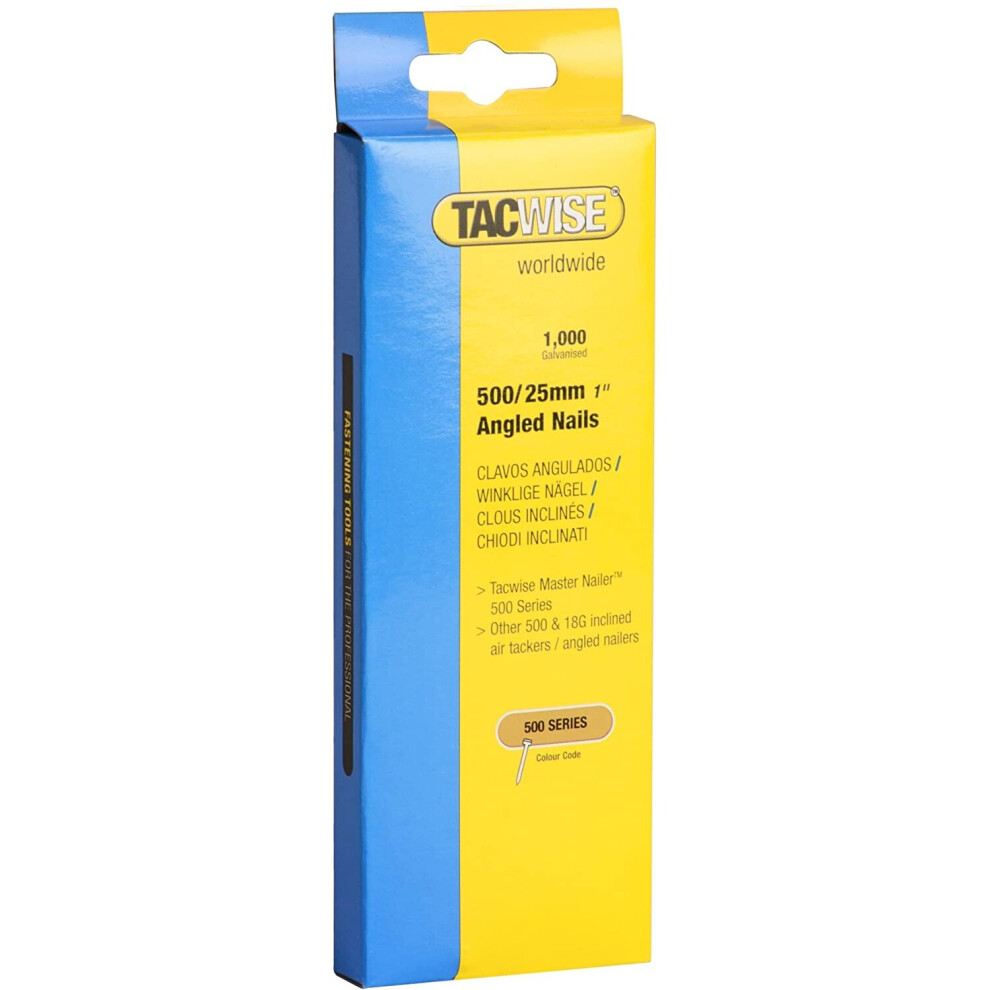 Tacwise Type 500 / 25mm Angled Nails for Nail Gun(1000)