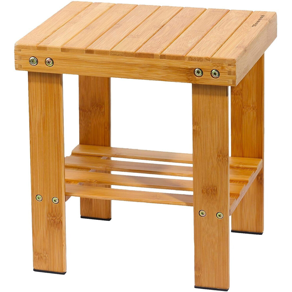 Photos - Other Hand Tools Yoassi Step Stool, Heavy Duty Bamboo Multi Purpose Anti-slip Step Stool&Seat With a Storage Shelf for Kids or Adults, 100 Na