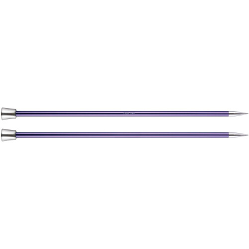 KnitPro Zing: Knitting Pins: Single Ended: 40cm x 7.00mm, Aluminium, Multi-Colour, 7mm