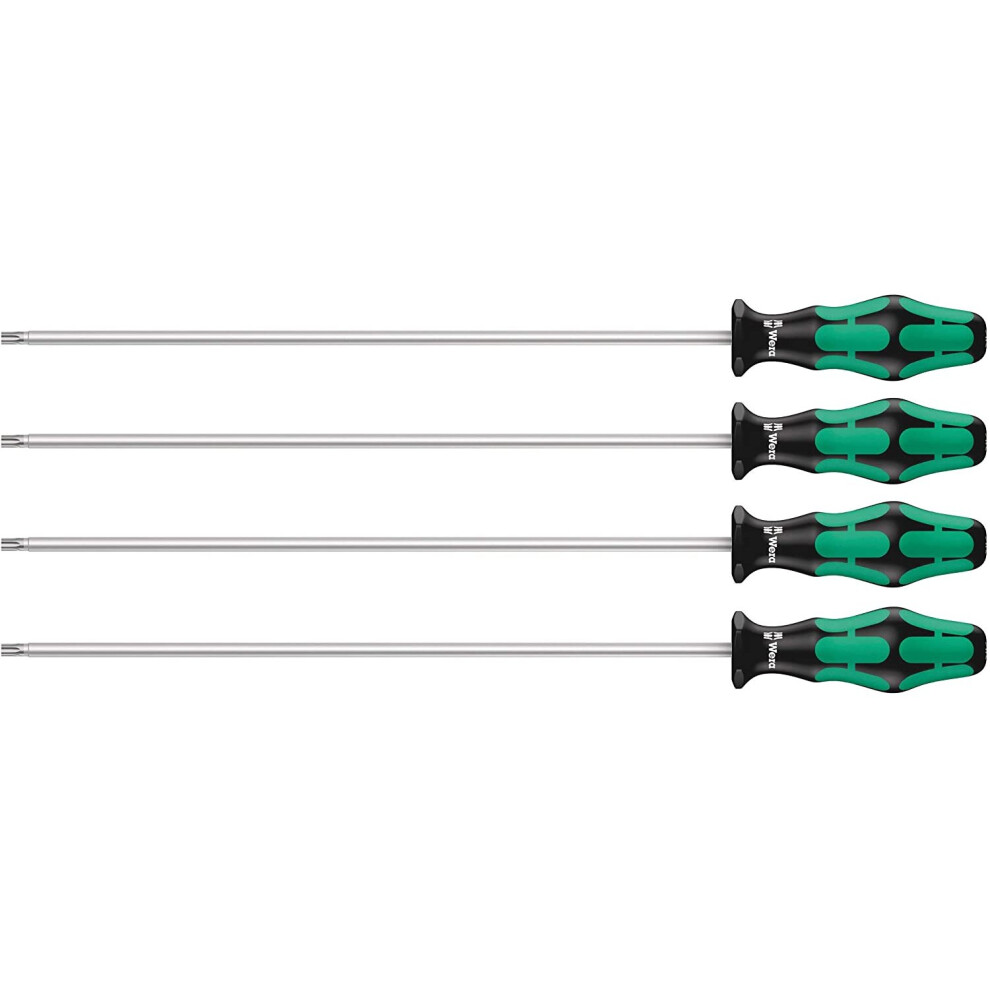 Wera 367/4 TORX® HF Kraftform extra-long blade with holding function screwdriver set, 4pc, 05028074001