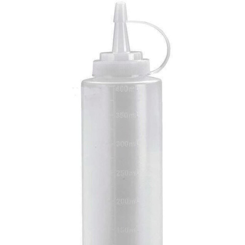 ibili 773904 Plastic Squeeze Bottle, White, 400 ml