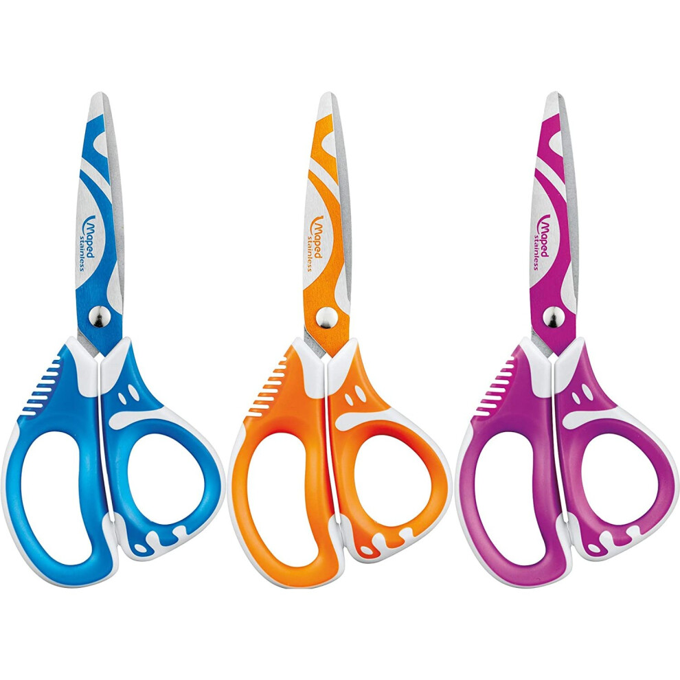 Maped Zenoa Fit Scissors 13Cm 5 Inch (Assorted Colours) 3154146701103