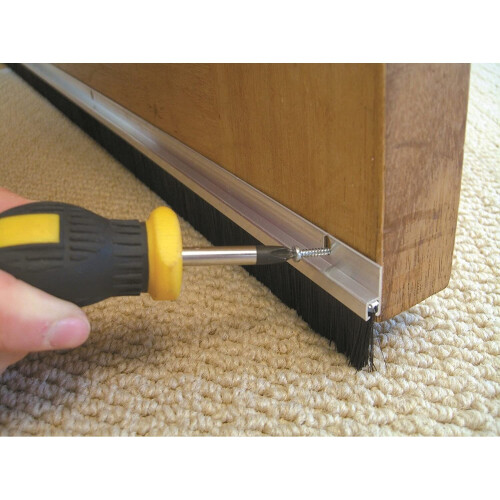 STORMGUARD 02SR0190838A Draught excluder, 838mm (2'9'), Aluminium 2