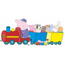 Star Cutouts Ltd SC1242 Grandpa Train Peppa Pig Cardboard Cut Out, Multi-Colour
