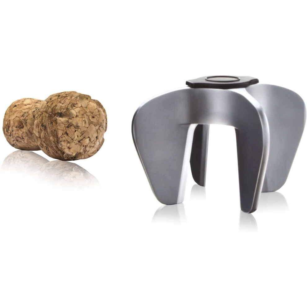 Vacu Vin Champagne Opener, Metal, Silver, 9.5x16x6.9 cm