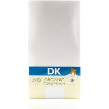 DK Glovesheets 73x58cm 100% Organic Cotton Fitted Sheet for Stokke Sleepi Mini (White)