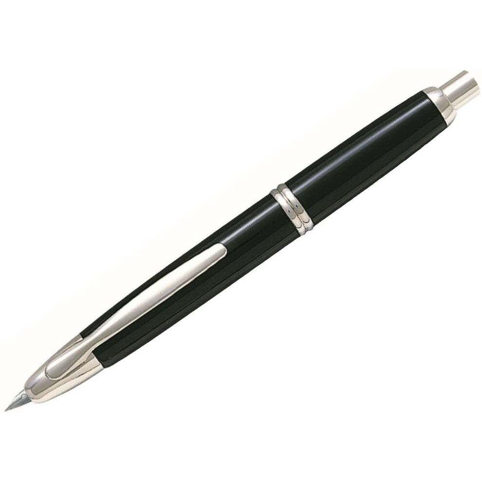 Pilot Capless Medium Retractable Fountain Pen with Rhodium Trim - Silver