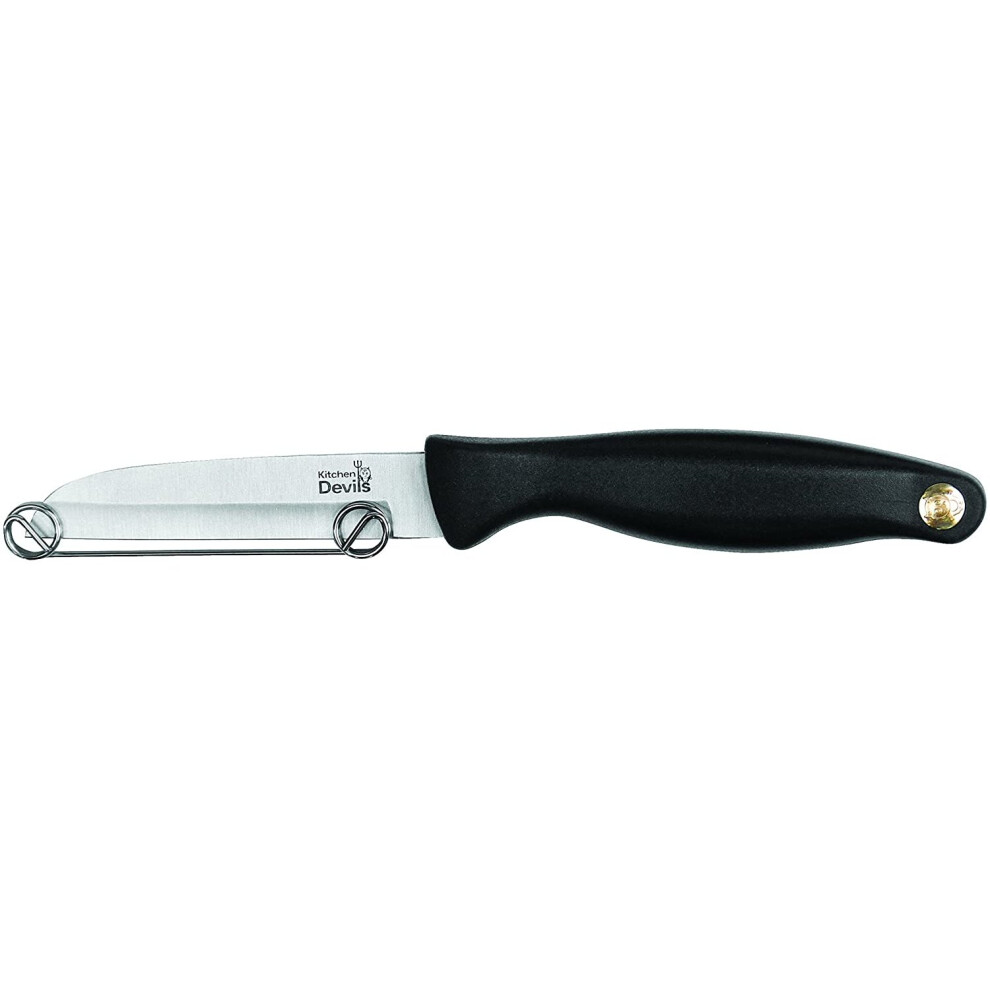 Kitchen Devils Lifestyle Peeler/Parer Knife, Black