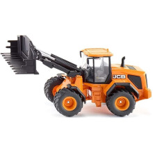 Siku 3663, JCB 435S Agri Wiellader, 1:32, Metaal/Plastic, Oranje, Voorlader Wisselsysteem