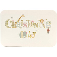 Christening Card - Greetings Card for Christening - Christening Card with Cute Animals - Christening Gifts - New Baby Gifts