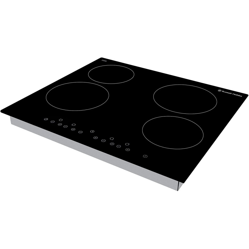 Russell Hobbs MDA RH60EH402B 59cm 4 Burners Ceramic Hob Touch Control Black