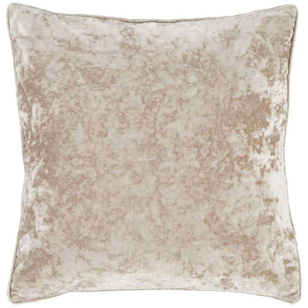 Catherine Lansfield Crushed Velvet 55x55cm Cushion Cover Natural