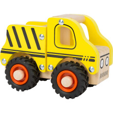 Camion de chantier en bois - SMALL FOOT - Modèle: Camion de chantier - Couleur(s): Jaune, rouge et noir