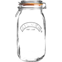 Kilner 0025.494 Cliptop Round Jar 3 Litre, Glass, 3 L