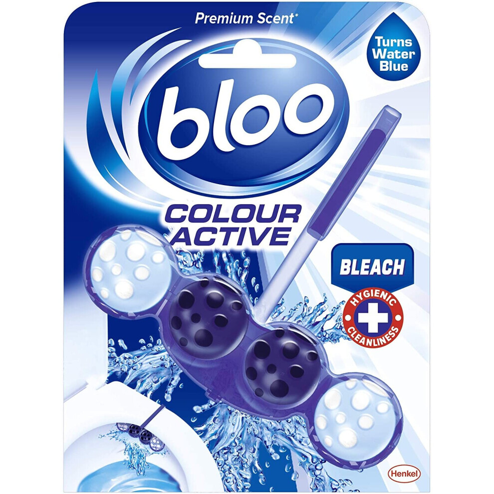 Bloo Colour Active Bleach Toilet Rim Block, 50 g