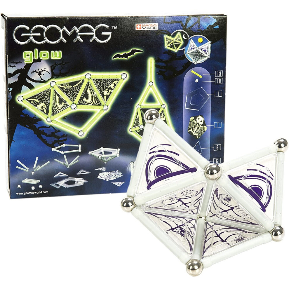 Geomag- Kids Panels Glow Fear, 37 Pieces, G331