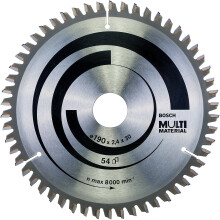 Cirkelzaagblad diameter 190 x 30 x 2,4 mm multimateriaal - 54 tanden - BOSCH - 2608640509