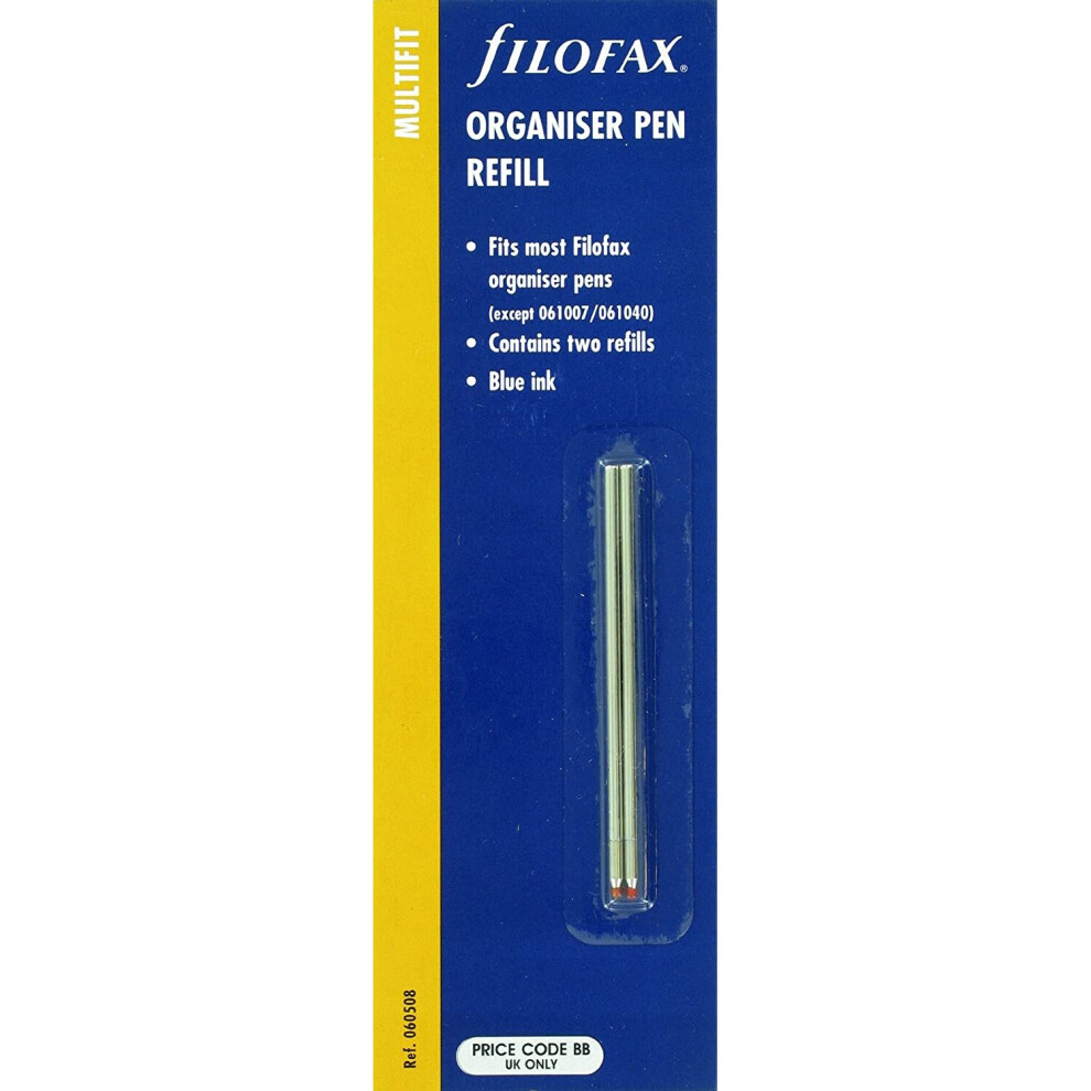 Filofax Mini Pen Refill (Pack Of 2) - Dark Blue