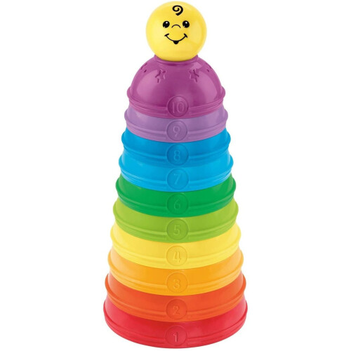 Fisher-Price Stack and Roll Cups, Baby Stacking Toy with Colours