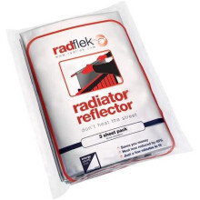 Radflek Radiator Reflectors with Radstik (3 Sheets, 2 Adhesive Strips, Fits 3-6 Radiators)