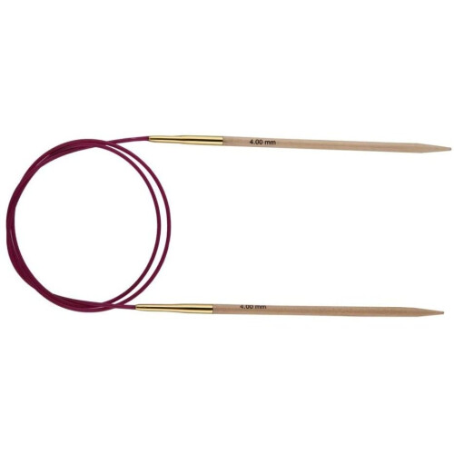 KnitPro 80 cm x 5 mm Basix Fixed Circular Needles, Birch