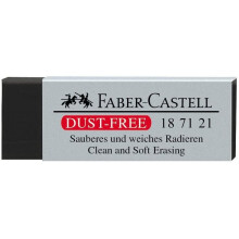 Faber-Castell 187121 Dust-Free Rubber, Plastic, Black