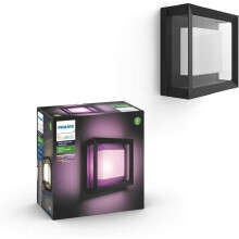 Philips Hue Econic White and Colour Ambiance Led Smart Garden Wall Light [Square Porch Light], Works with Alexa, Google Assistant and Apple Homekit
