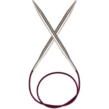 KnitPro 80 cm x 6.5 mm Nova Fixed Circular Needles, Silver