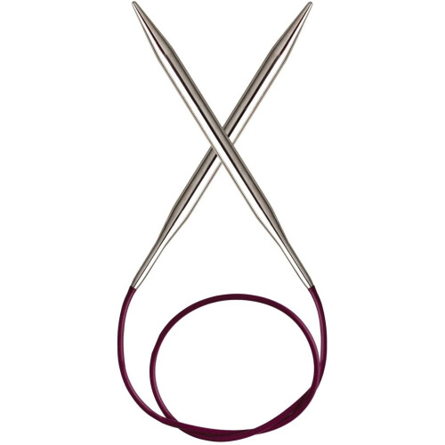 KnitPro 80 cm x 6.5 mm Nova Fixed Circular Needles, Silver