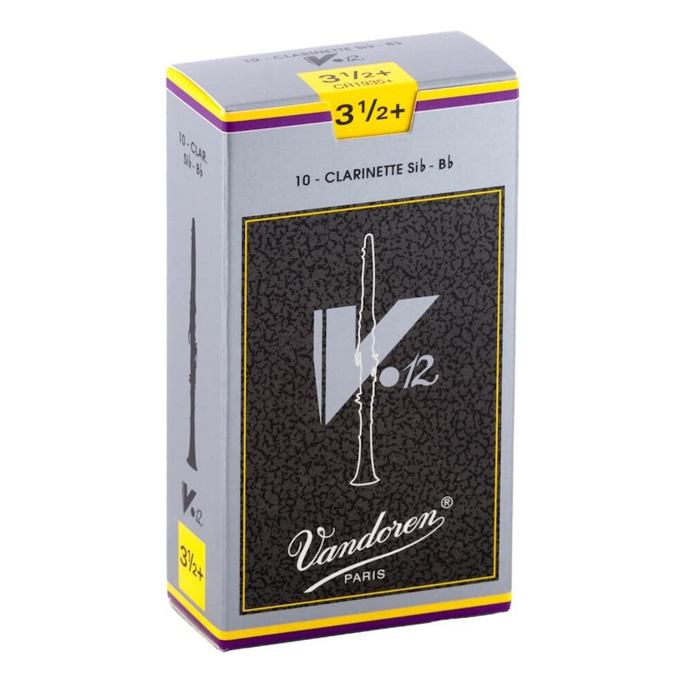 Vandoren CR1935+ V12 Bb Clarinet Reeds (Strength 3.5+) (Pack of 10)