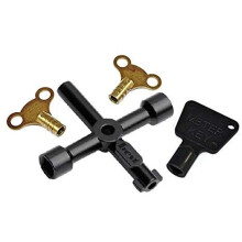 Merriway® BH00936 Workshop Assortment of Radiator and Meter Utility Keys - Pack of 4