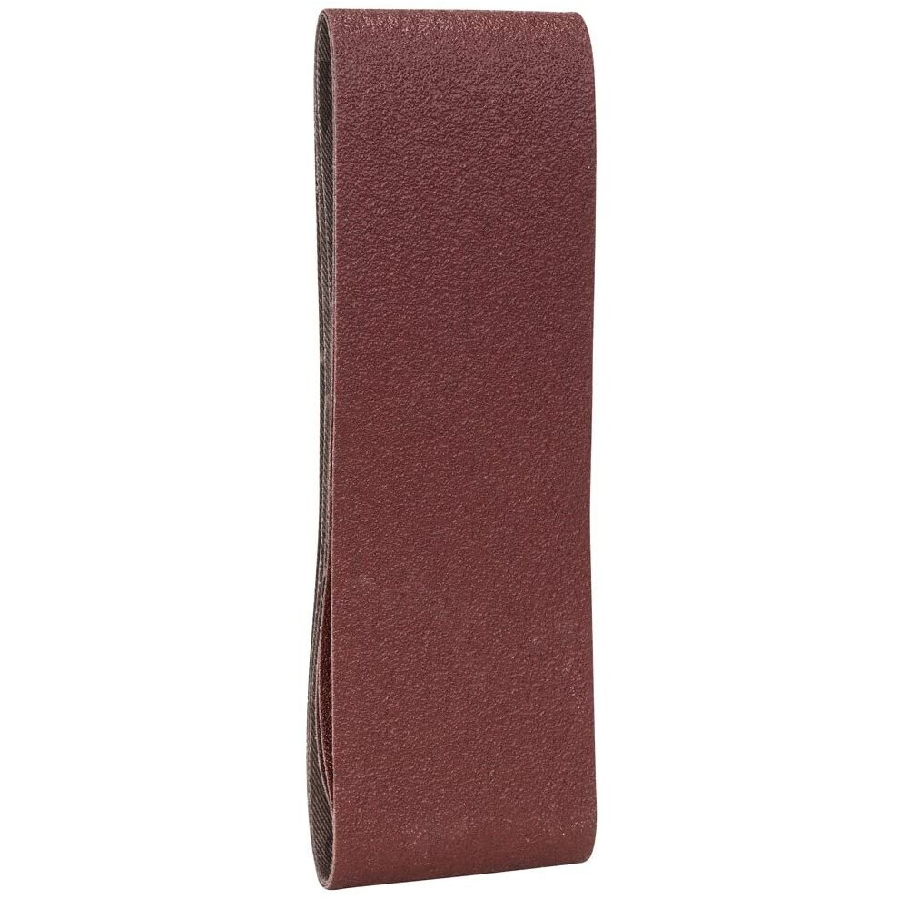Bosch Professional 2608606007 Sanding Belts60x400 G60/80/100, Red, 60 x 400 mm, Set of 3 Pieces
