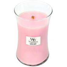 Woodwick Hourglass Scented Candle with Pluswick Innovation, Paraffin, Coastal Sunset, Large