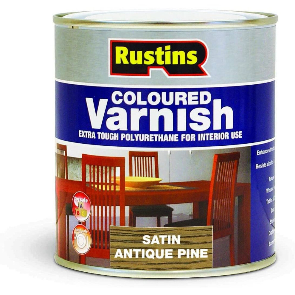 Rustins POSA250 250ml Poly Varnish - Satin Antique Pine