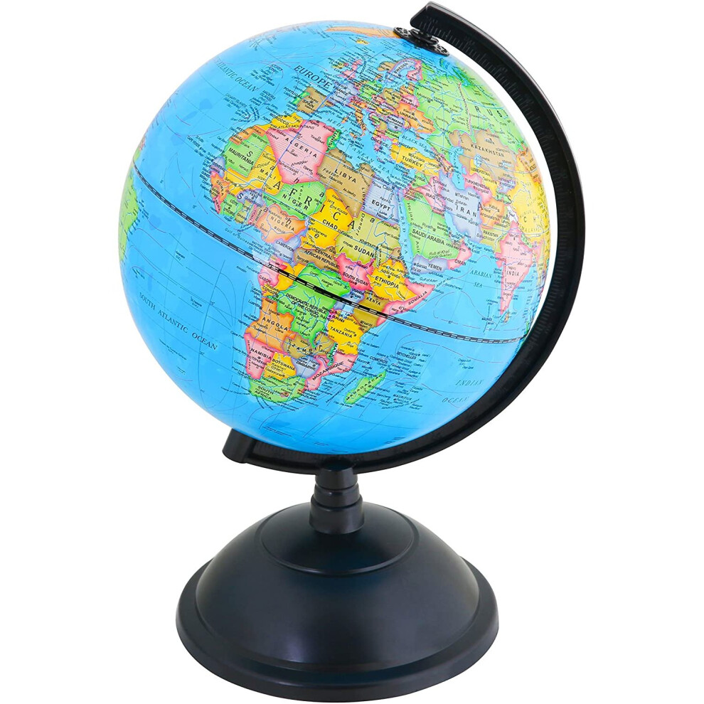 Exerz Educational World Globe 20cm Swivel Rotating Desk Top Globe - Diameter 20cm