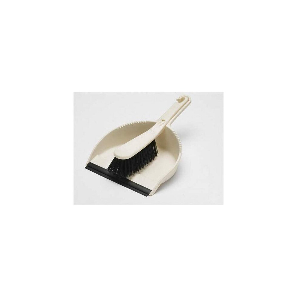 Addis Dustpan And Stiff Brush Set, Linen Cream