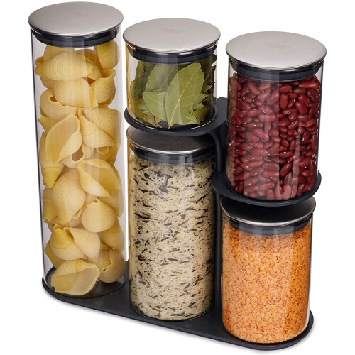 Joseph Joseph Joseph Joseph Ensemble de 5 pots de conservation avec support Podium 100 - 95035 1